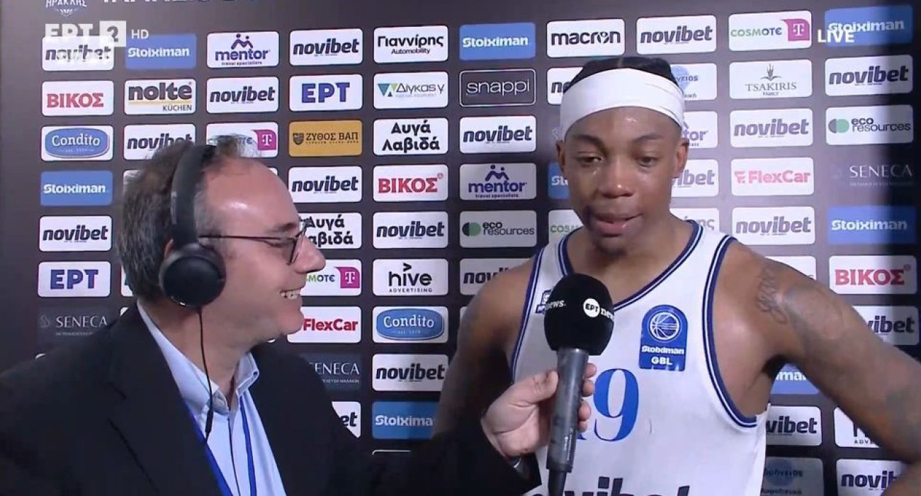 Δακρυσμένος ο Έντλερ - Ντέιβις μετά το νικητήριο καλάθι κόντρα στον Παναθηναϊκό/printscreen