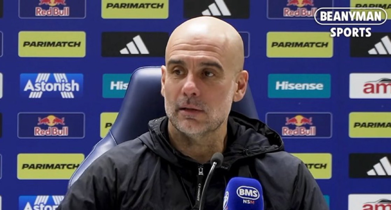 Ο Πεπ Γκουαρδιόλα στη συνέντευξη Τύπου / Screenshot