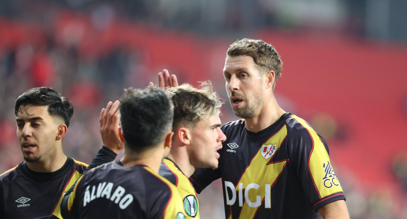 Οι παίκτες της Βαγιεκάνο πανηγυρίζουν στο ματς με τη Σαμσουνσπόρ / Πηγή: Imago