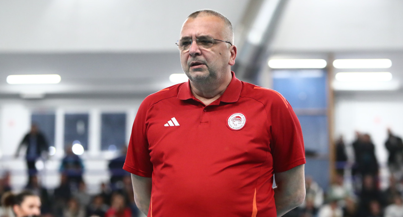 Ο Μπράνκο Κοβάσεβιτς στον ημιτελικό του Κυπέλλου Ελλάδας του Ολυμπιακού με τον Πανιώνιο Betsson / Πηγή: Eurokinissi