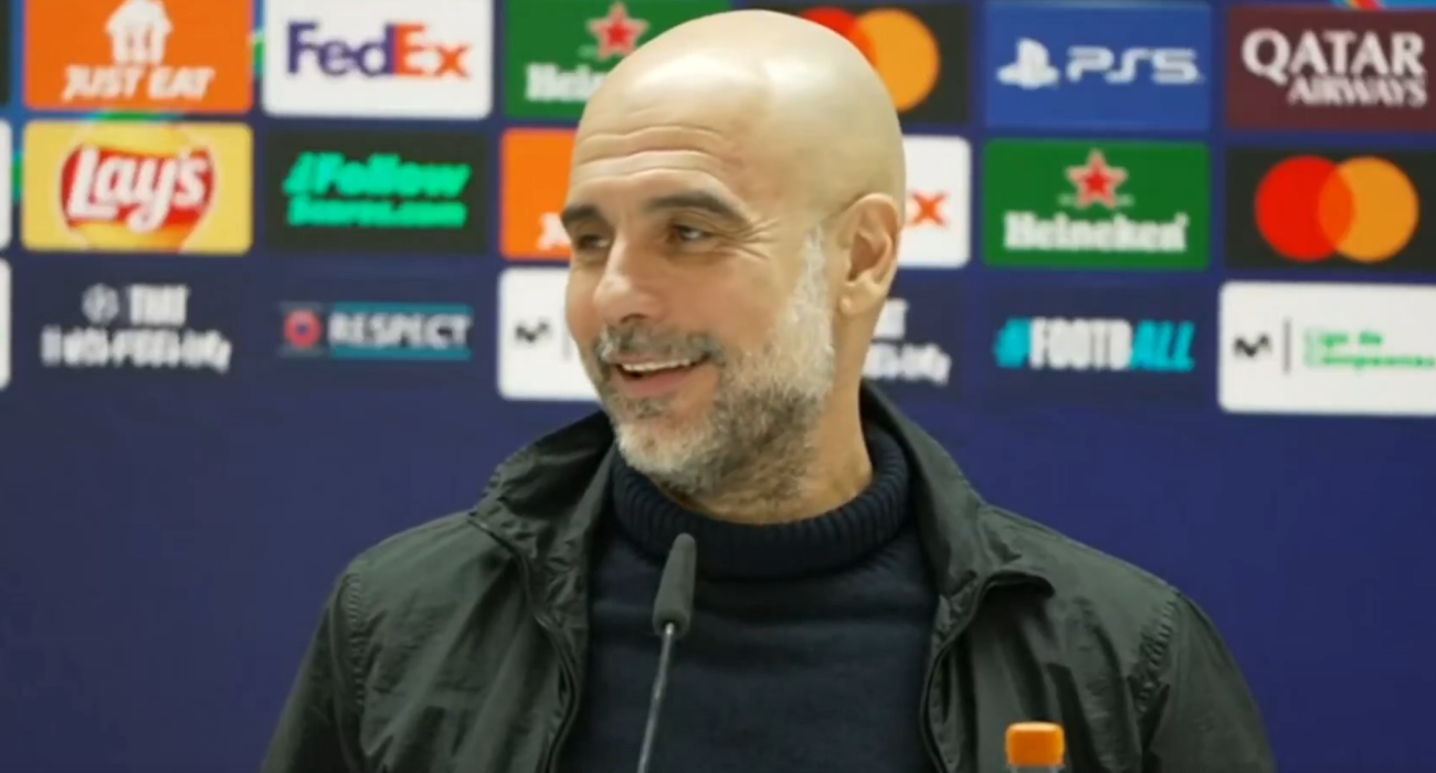 Ο Πεπ Γκουαρδιόλα στη συνέντευξη Τύπου / Screenshot
