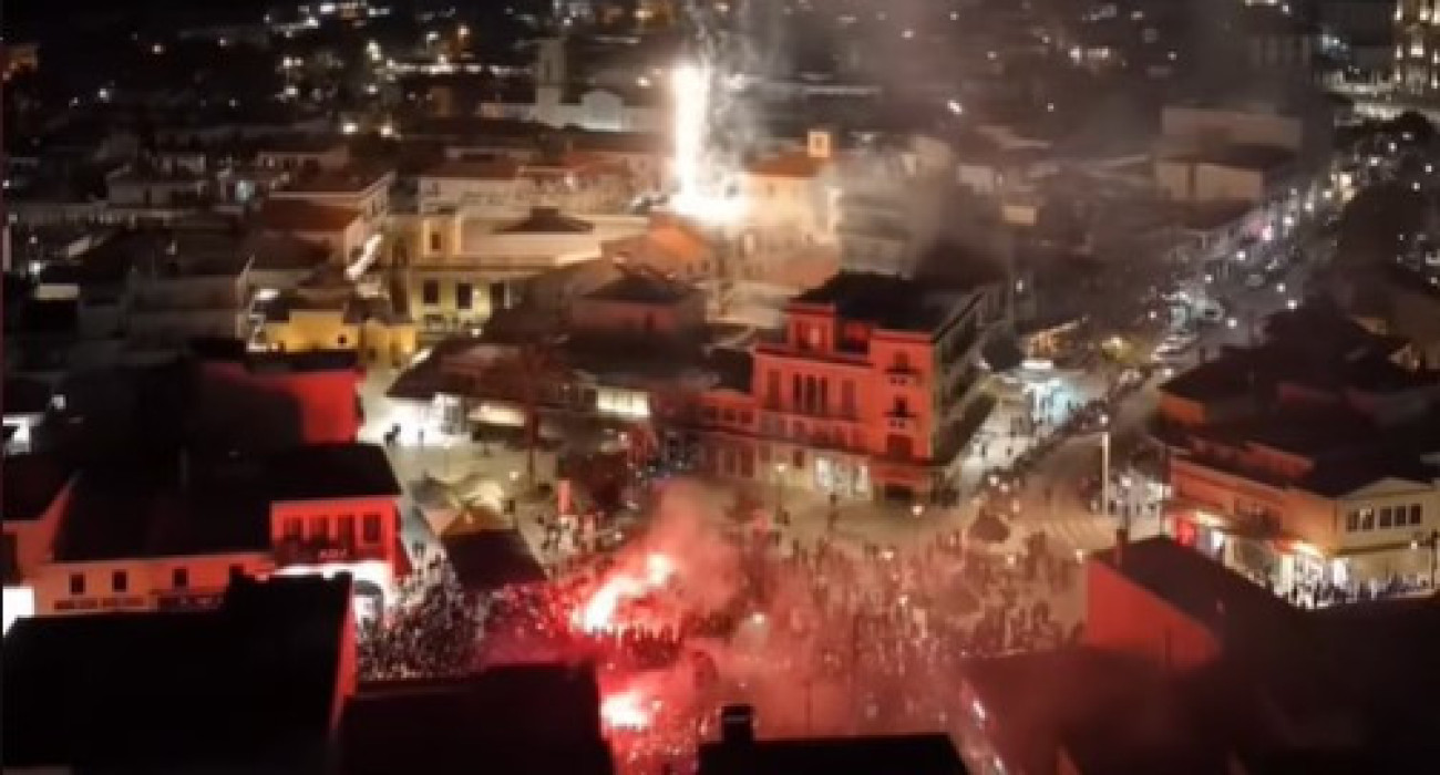 Η ομάδα της Καλαμάτας και η πόλη ζουν ιστορικές στιγμές / Screenshot