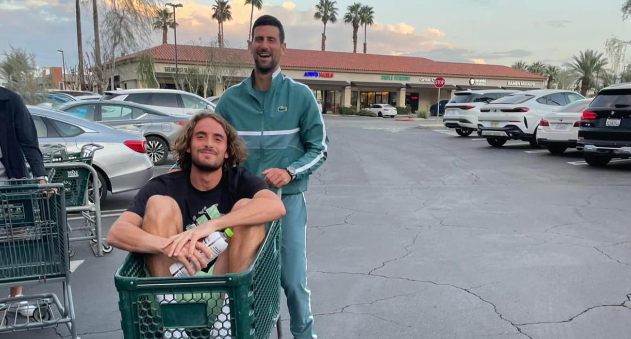 Ο Τσιτσιπάς και ο Τζόκοβιτς/ Πηγή: @stefanostsitsipas