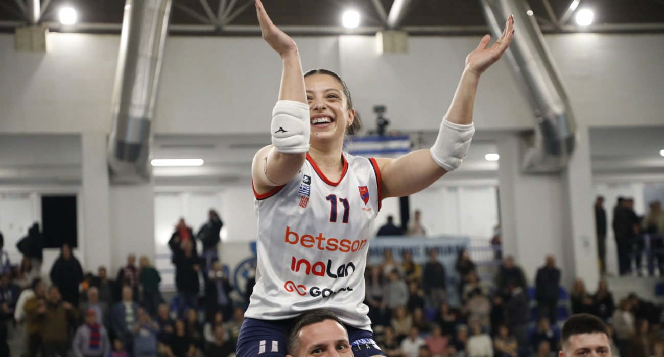 Η Μαρτίνα Ξανθοπούλου στον τελικό του Κυπέλλου Ελλα΄δας / Πηγή: Intime