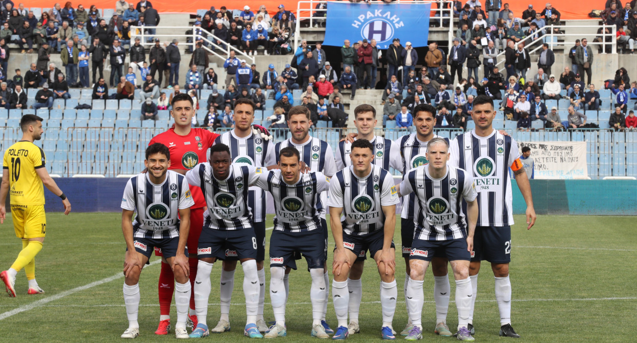 Η ενδεκάδα του Ηρακλή στην αναμέρηση με την Αναγέννηση Καρδίτσας / Πηγή: InTime