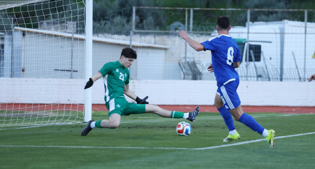 Ο Κωνσταντίνος Γκούμας άνοιξε το σκορ για την Εθνική Ελπίδων / Πηγή: InTime