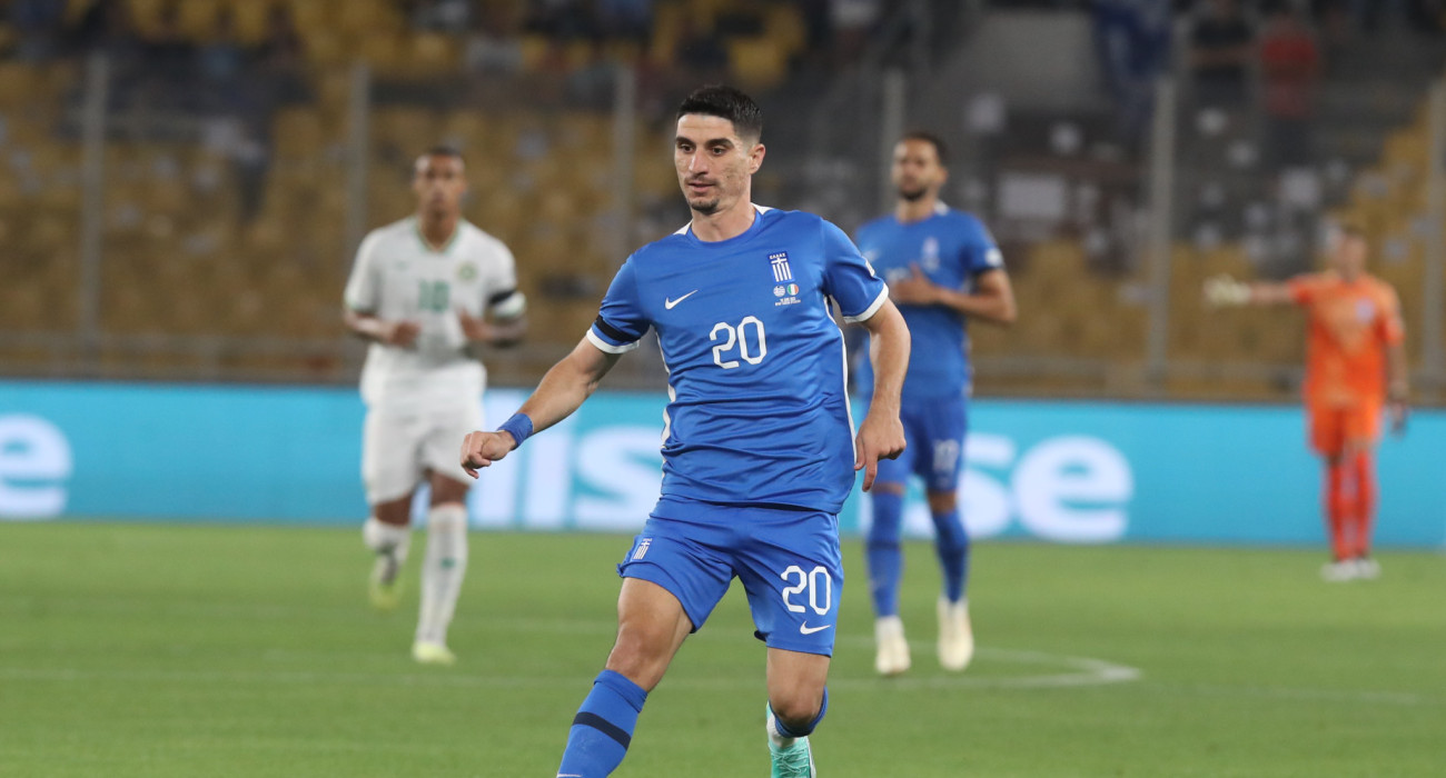 Ο Πέτρος Μάνταλος σε αγώνα της Εθνικής Ελλάδας στη Νέα Φιλαδέλφεια / Πηγή: Eurokinissi