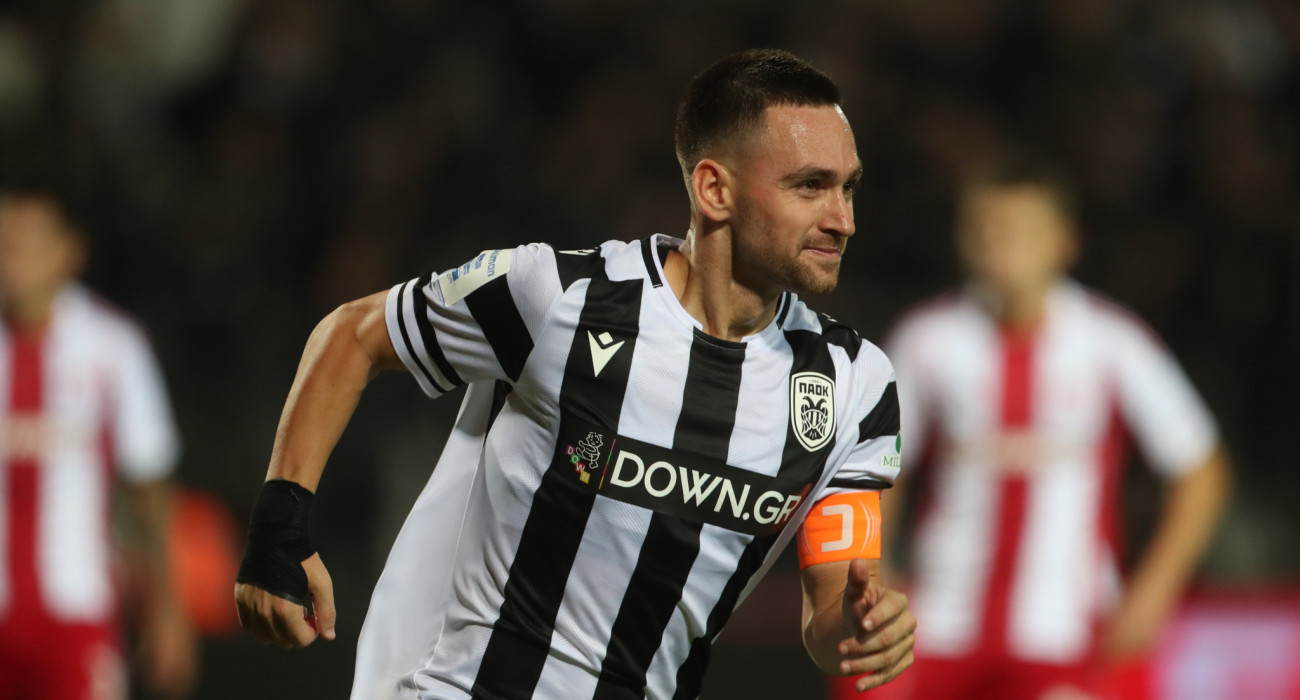 Ο Αντρίγια Ζίβκοβιτς με τη φανέλα του ΠΑΟΚ/Eurokinissi