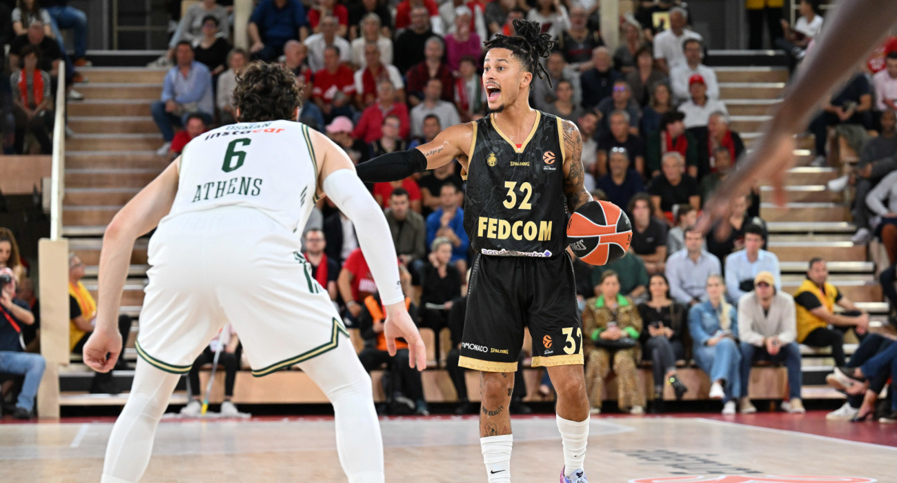 Στιγμιότυπο από την αναμέτρηση Μονακό - Παναθηναϊκός / Πηγή: Eurokinissi