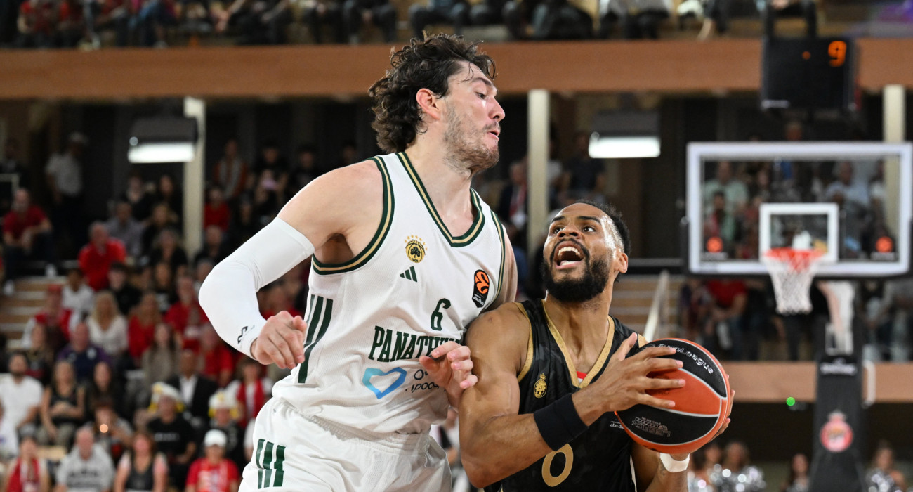 Στιγμιότυπο απ' την αναμέτρηση του Παναθηναϊκού με τη Μονακό / Πηγή: Eurokinissi