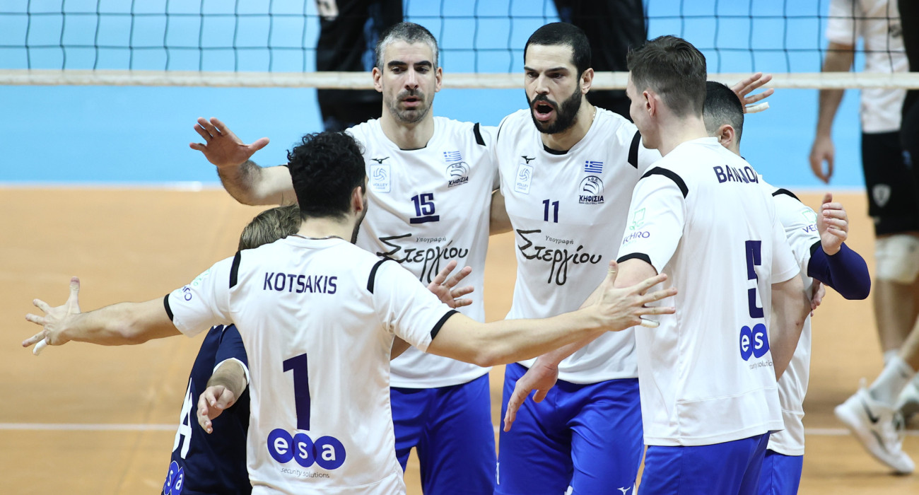 Πανηγυρισμός του ΑΟΠ Κηφισιάς μετά από κερδισμένο π΄όντο / Πηγή: Eurokinissi