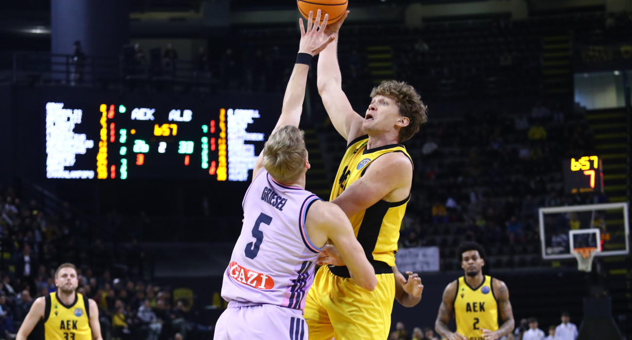 Στιγμιότυπο από το παιχνίδι ανάμεσα σε ΑΕΚ και Άλμπα Βερολίνου, Πηγή: Eurokinissi