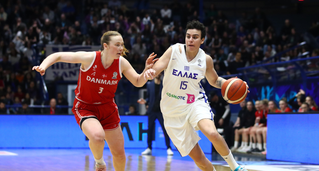 Στιγμιότυπο από την αναμέτρηση Ελλάδα - Δανία / Πηγή: Eurokinissi