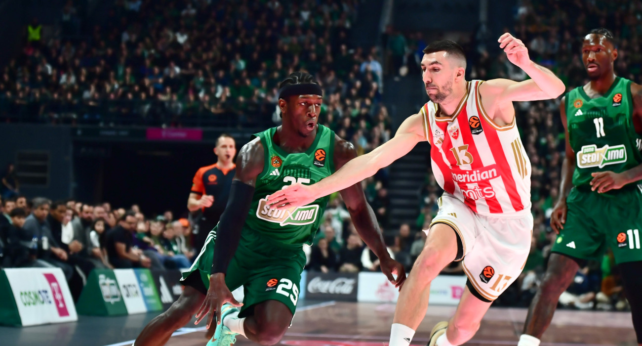 Στιγμιότυπο από την αναμέτρηση Παναθηναϊκός - Ερυθρός Αστέρας / Πηγή: Eurokinissi