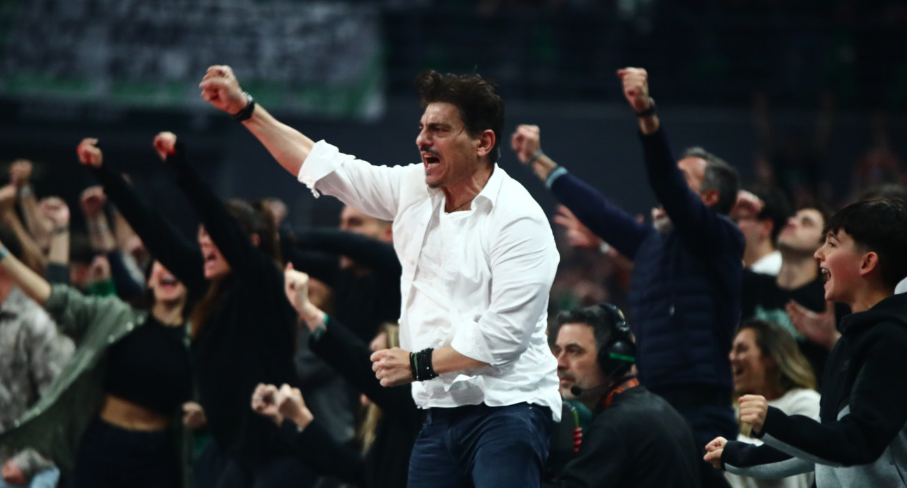 Ο Δημήτρης Γιαννακόπουλος στο παιχνίδι με τον Ερυθρό Αστέρα Πηγή: Eurokinissi