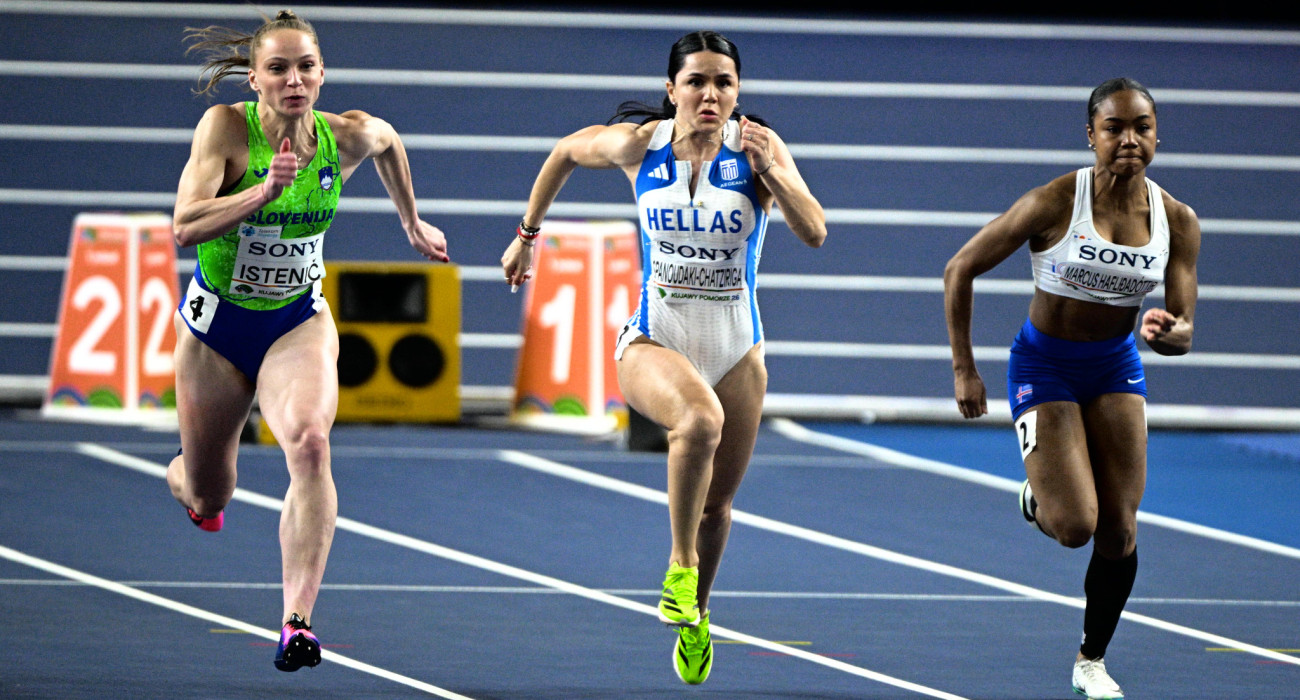 Η Ραφαέλα Σπανουδάκη στην κούρσα της στον προκριματικ΄ο των 60μ στο Τόρουν / Πηγή: Eurokinissi