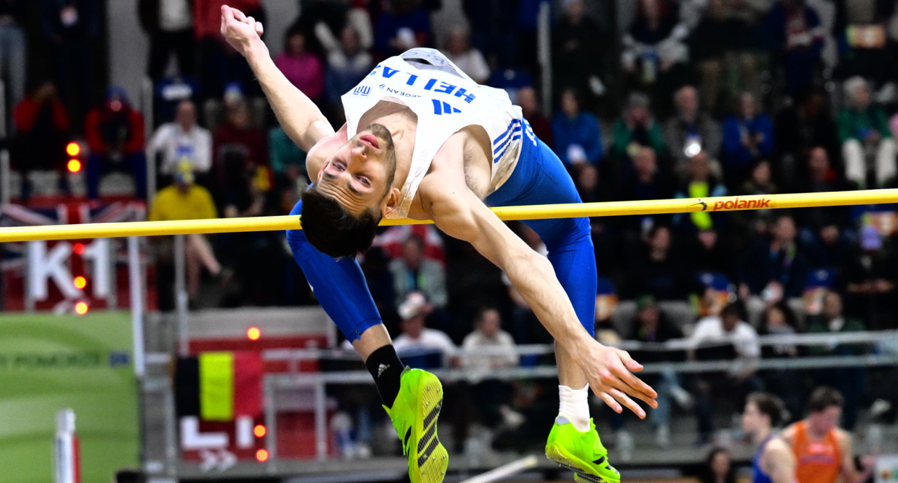 O Αντώνης Μέρλος σε άλμα του στον παγκόσμιο τελικό του ύψους / Πηγή: Eurokinissi