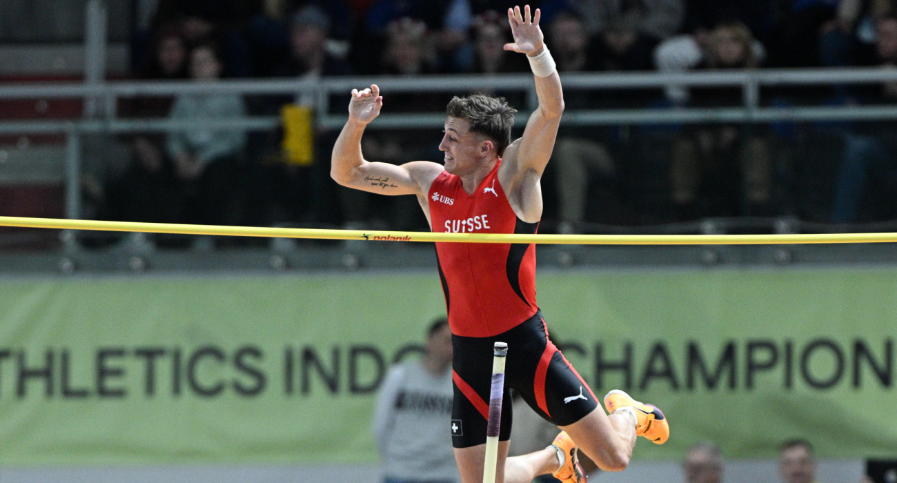 Ο Σιμόν Εχάμερ στο επί κοντώ του επτάθλου / Πηγή: Eurokinissi