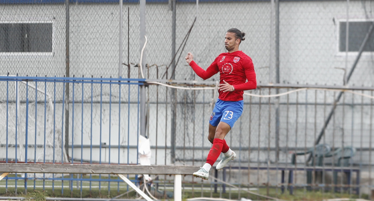 Ο Αλέξανδρος Βοΐλης πανηγυρίζει το γκολ που σημείωσε / Πηγή: Eurokinissi