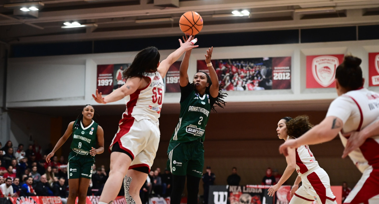 Η αναμέτρηση του Ολυμπιακού με τον Παναθηναϊκό για τα ημιτελικά της Α1 γυναικών / Πηγή: Eurokinissi