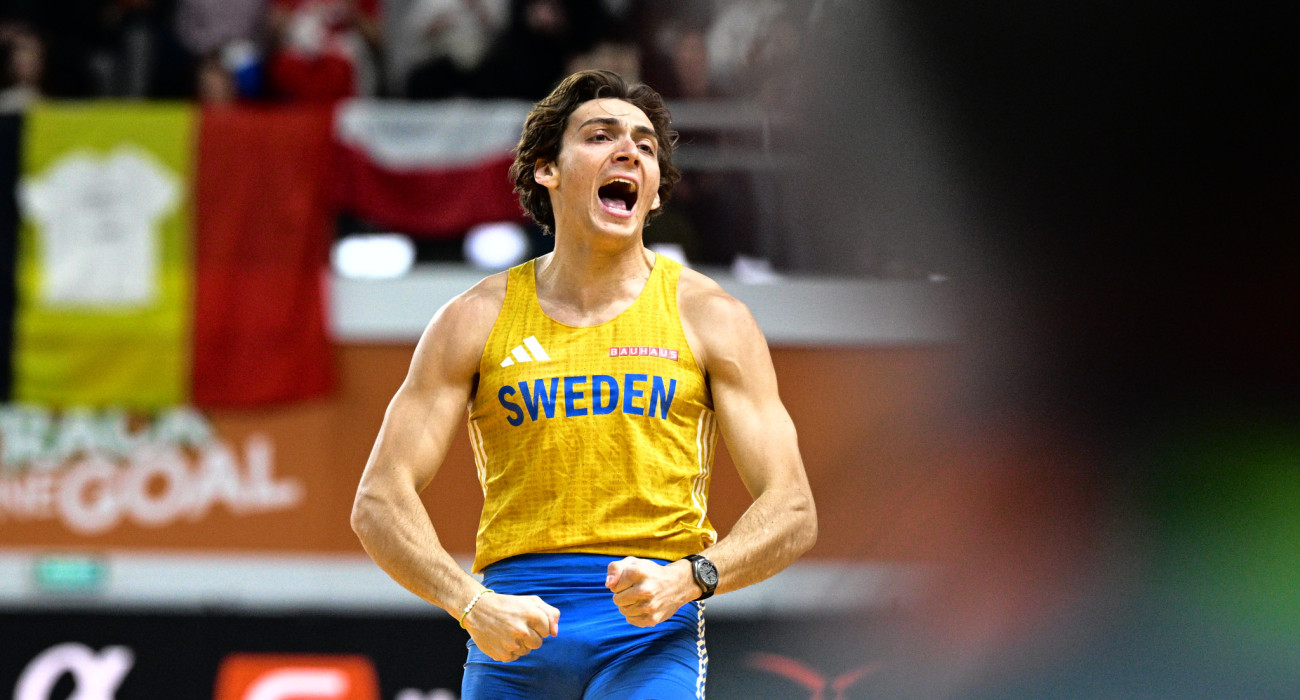 Ο Μόντο Ντουπλάντις πανηγυρίζει / Πηγή: Eurokinissi