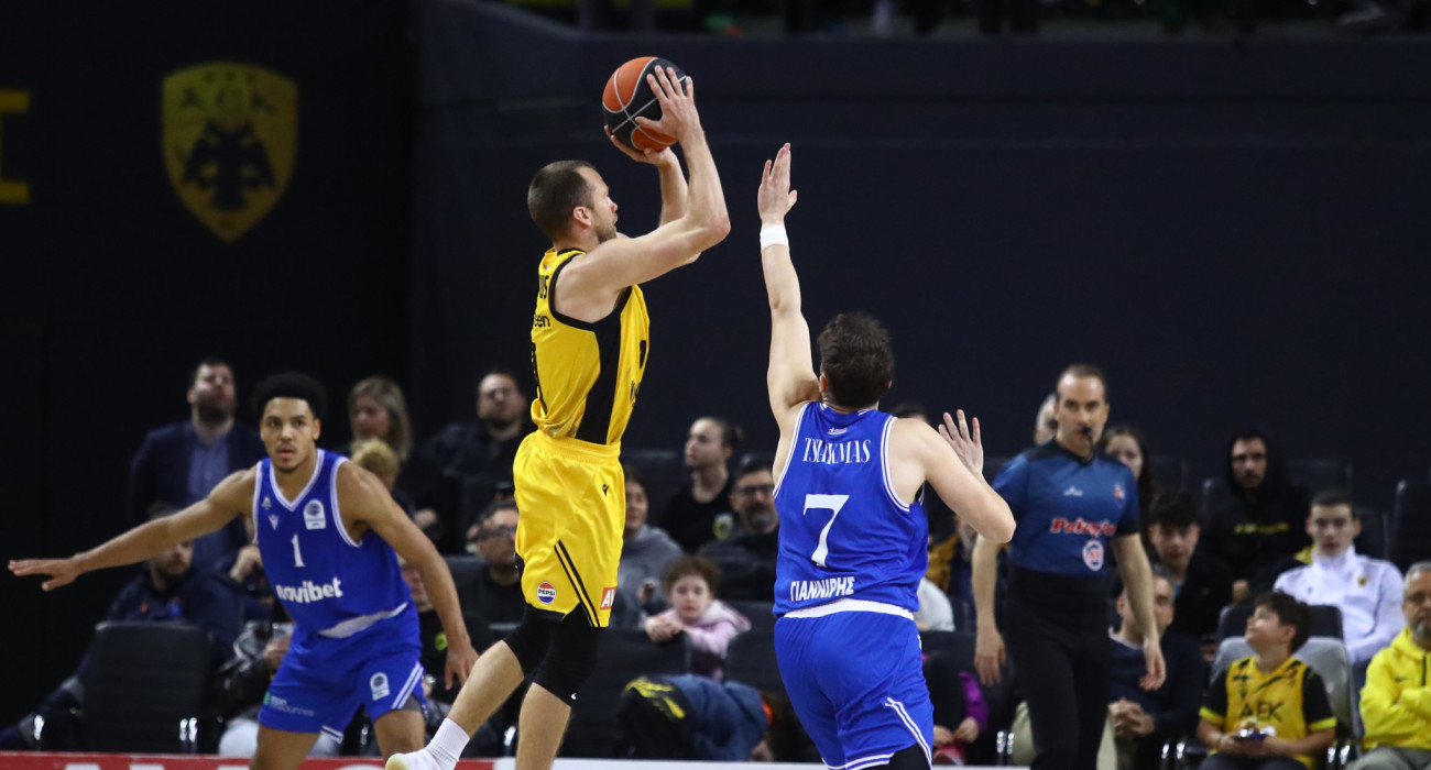 Η ΑΕΚ νίκησε τον Ηρακλή στο πλαίσιο της 22ης αγωνιστικής της Stoiximan GBL/Πηγή: Eurokinissi