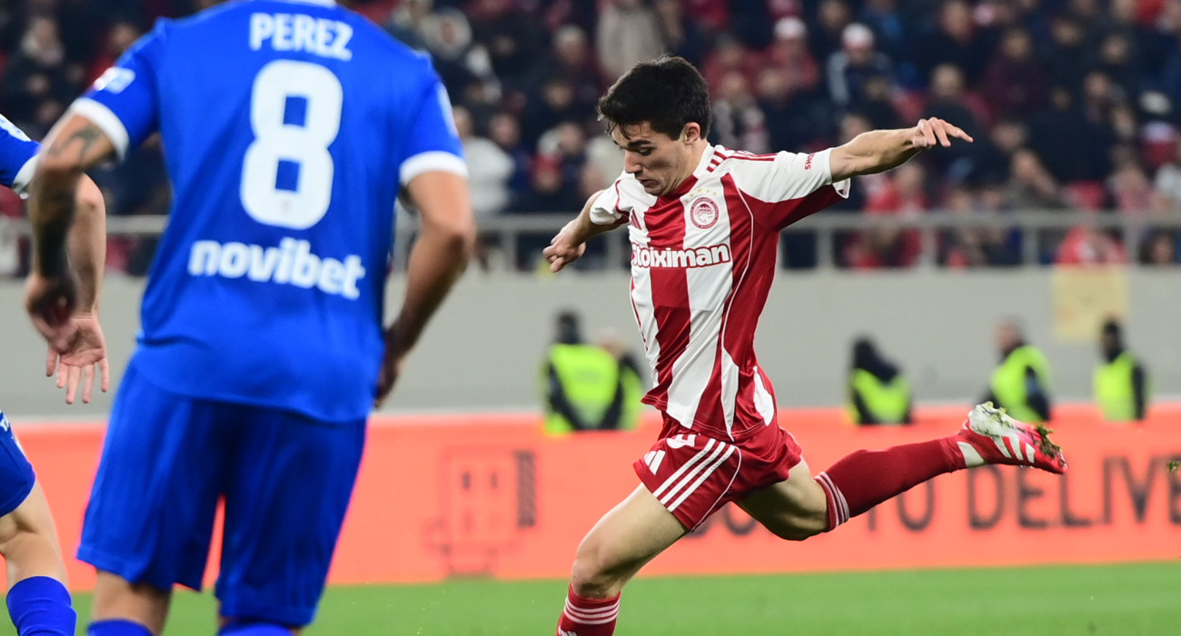 Στιγμιότυπο από το Ολυμπιακός-ΑΕΛ Novibet / Πηγή: Eurokinissi