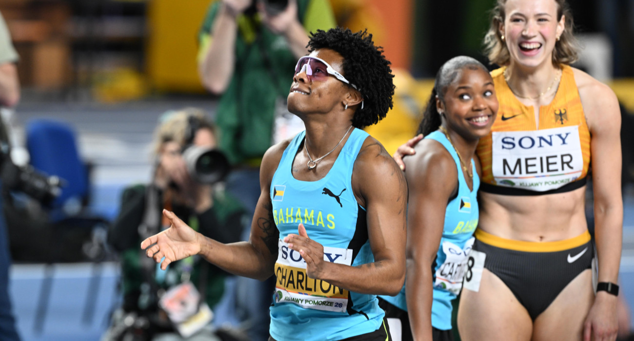 η Ντεβίν Τσάρλτον μετά την νίκη της στο Τόρουν / Πηγή: Eurokinissi