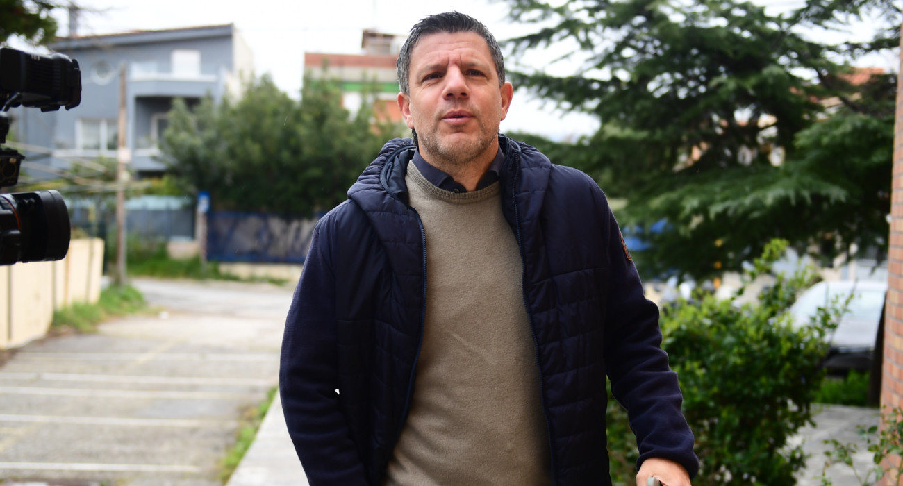 Ο Τάκης Φύσσας στην κλήρωση των playoffs της Stoiximan Super League / Πηγή: Eurokinissi