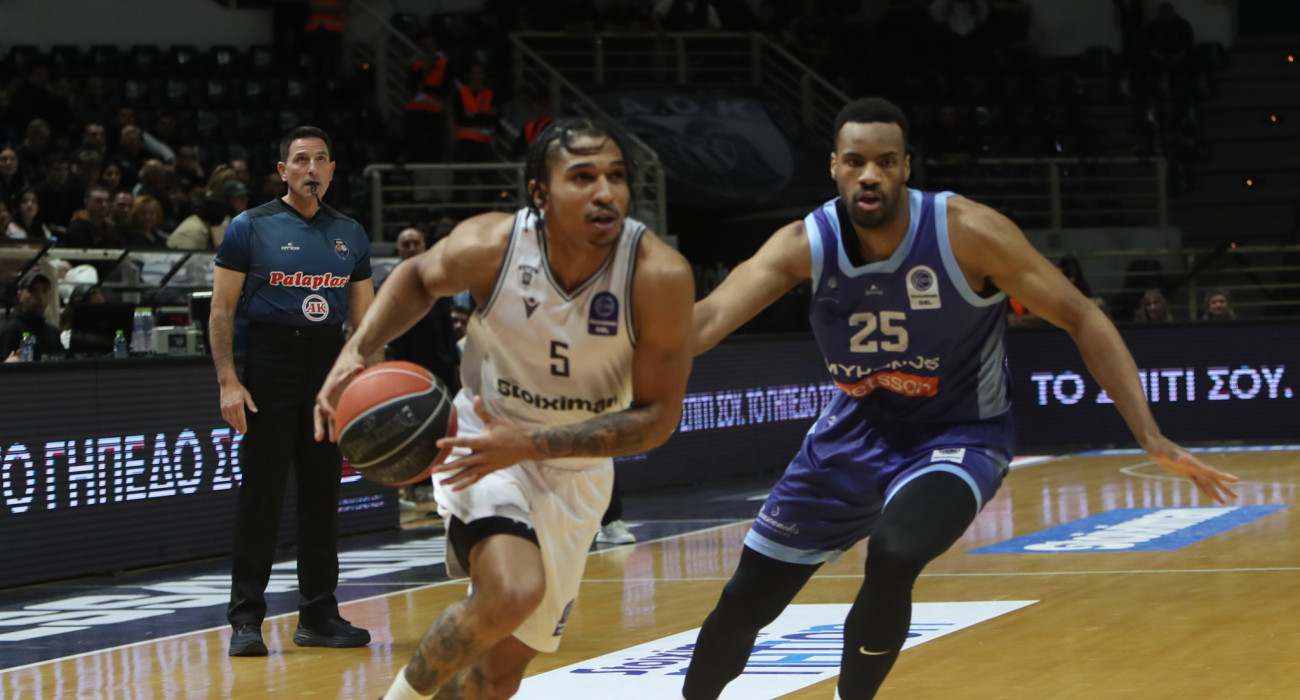 Στιγμιότυπο από την αναμέτρηση ΠΑΟΚ - Μύκονος / Πηγή: Eurokinissi