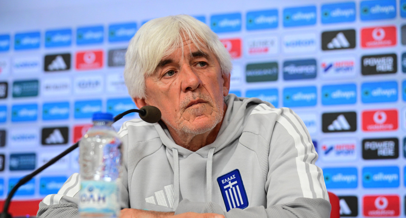 Ο Ιβάν Γιοβάνοβιτς στη συνέντευξη Τύπου της Εθνικής Ελλάδας / Πηγή: Eurokinissi