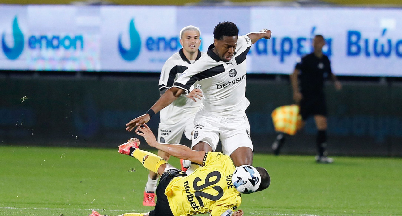 Στιγμιότυπο από τη νίκη (2-0) του ΟΦΗ στο «Κλεάνθης Βικελίδης» κόντρα στον Άρη / Πηγή: