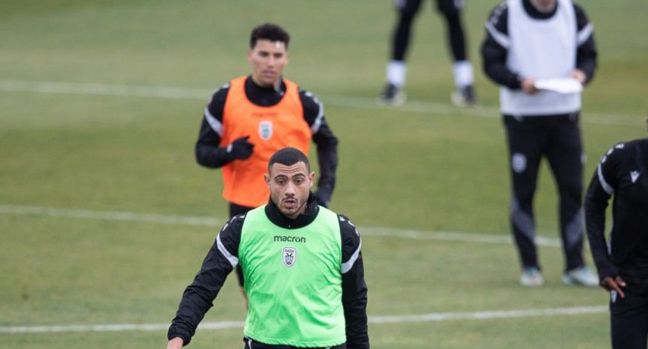 Ο Γιώργος Γιακουμάκης στην προπόνηση του ΠΑΟΚ / paokfc