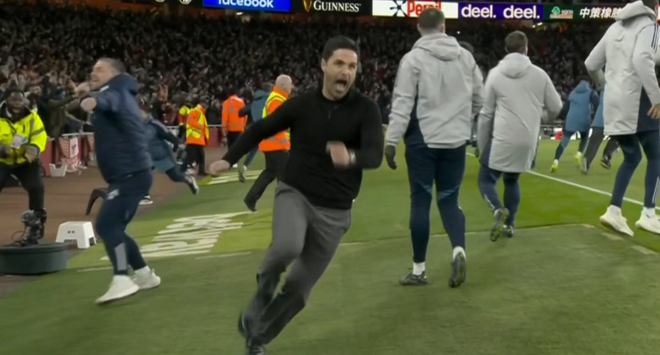 Ο έξαλλος πανηγυρισμός του Αρτέτα / Screenshot