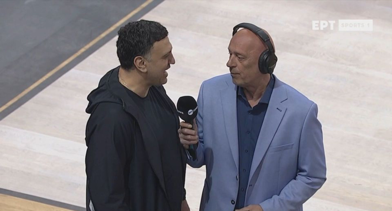 Ο Βασίλης Κικίλιας βρέθηκε στη Sunel Arena για το ματς της ΑΕΚ με τον Ηρακλή/printscreen