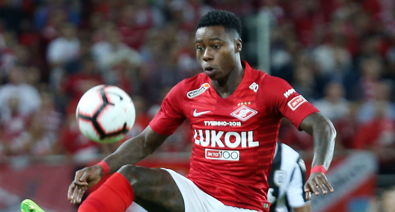 Ο Κουίνσι Πρόμες σε αγώνα της Σπαρτάκ Μόσχας με τον ΠΑΟΚ / Πηγή: Intime