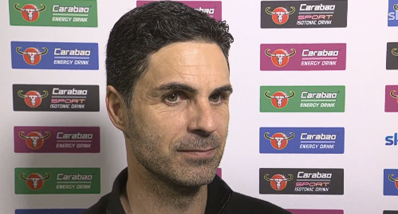 O Mικέλ Αρτέτα μετά την ήττα της ομάδας του στον τελικό του Carabao Cup / Screenshot