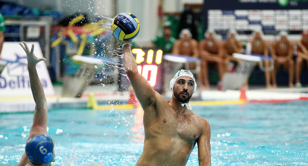 Ο Δημήτρης Σκουμπάκης στον αγώνα του Παναθηναϊκού με τη Γιαντράν Σπλιτ, στα προημιτελικά του Euro Cup / Πηγή: Intime