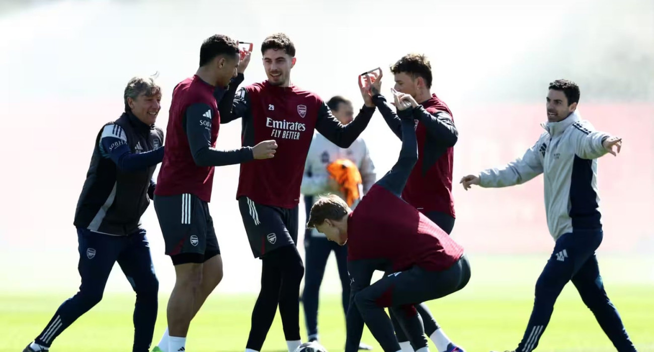 Οι πρωτότυπες ασκήσεις του Μικέλ Αρτέτα στην προπόνηση της Άρσεναλ / Screenshot