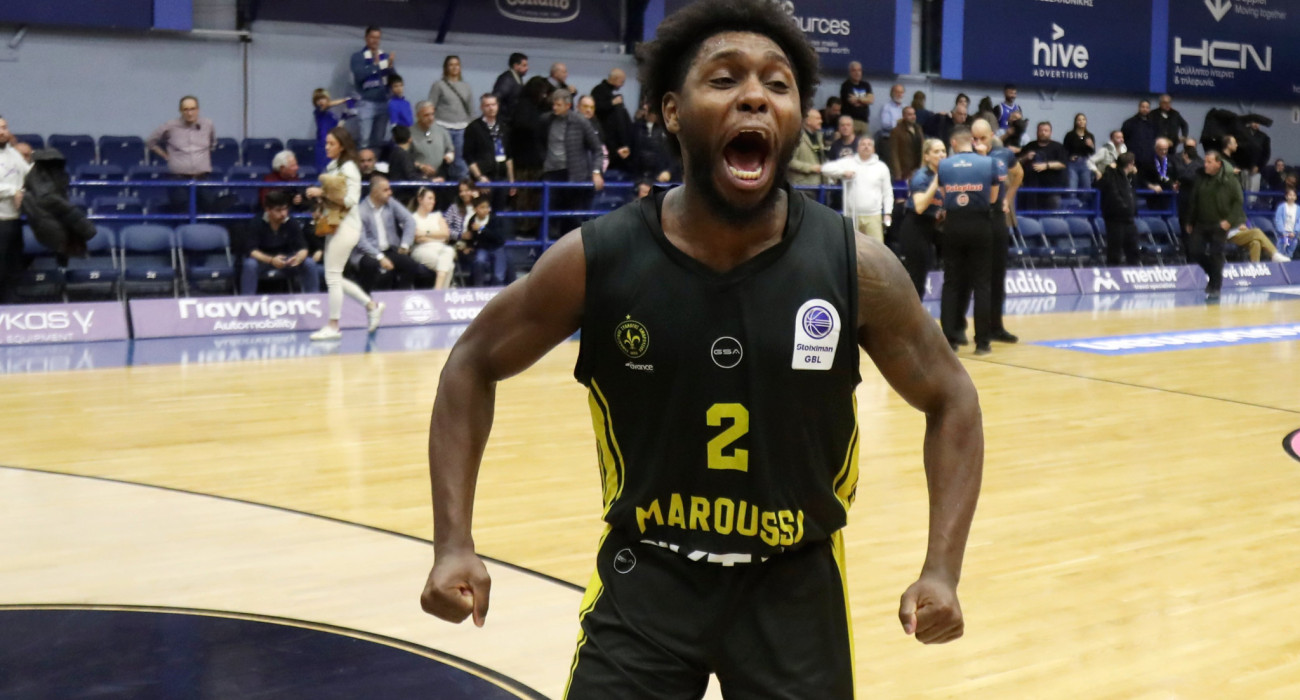 O... τρελαμένος Τζόρνταν Γουόκερ μετά τη νίκη του Αμαρουσίου κόντρα στον Ηρακλή, Πηγή: Intime