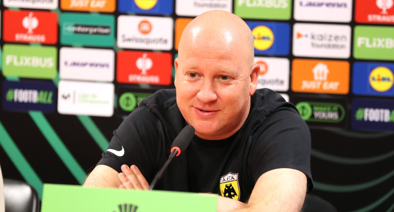 Ο Μάρκο Νίκολιτς στη συνέντευξη Τύπου πριν το Ράγιο Βαγιεκάνο-ΑΕΚ / Πηγή: Intime