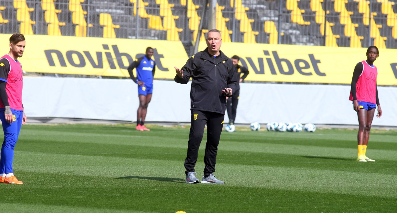 Ο Γρηγορίου σε προπόνηση του Άρη/Πηγή: intime