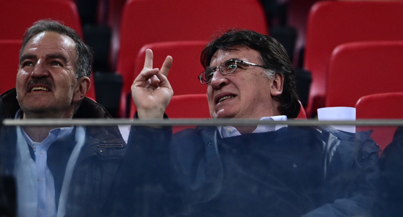 Ο Θόδωρος Θεοδωρίδης παρακολούθησε το ματς της Εθνικής / Πηγή: Eurokinissi