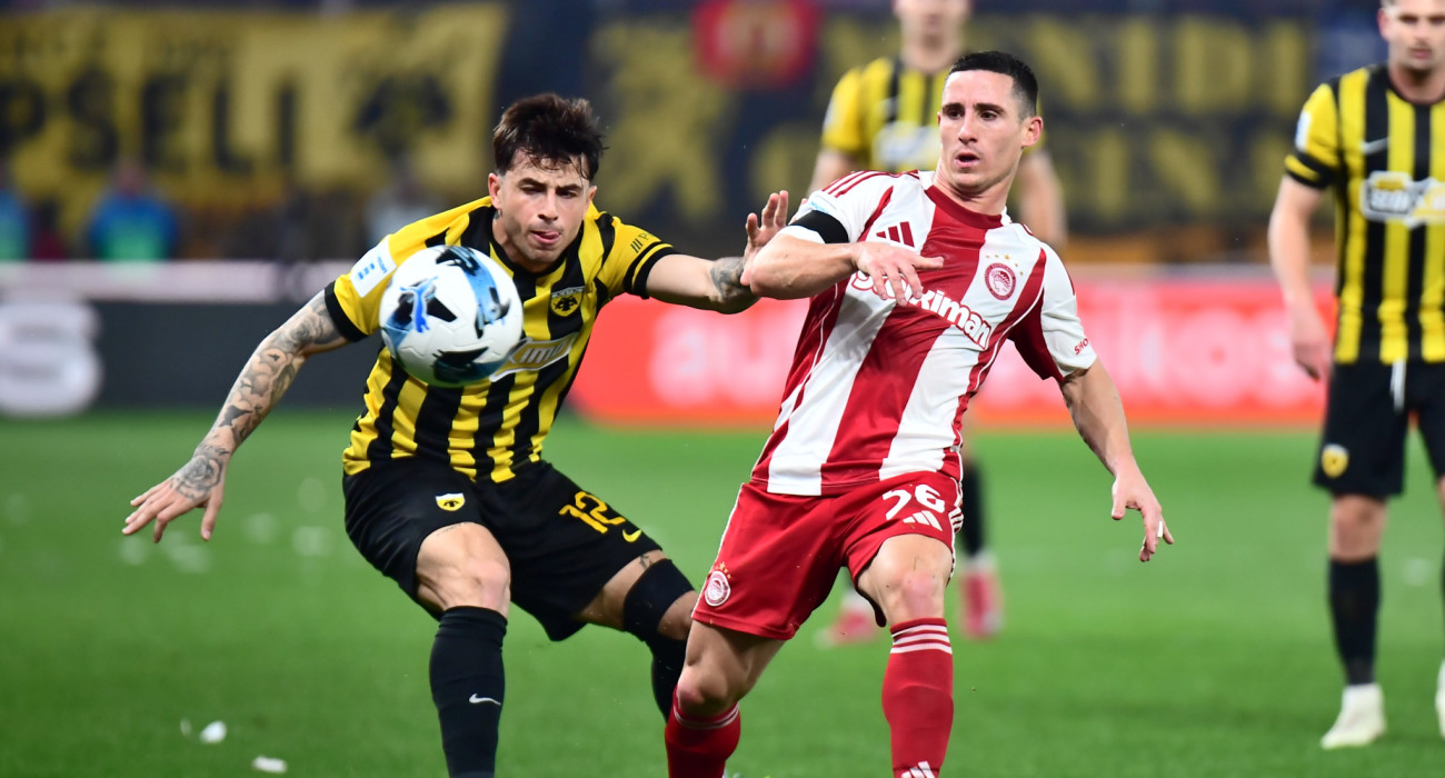 Στιγμιότυπο από την αναμέτρηση ΑΕΚ - Ολυμπιακός, 1-1 / Πηγή: Eurokinissi