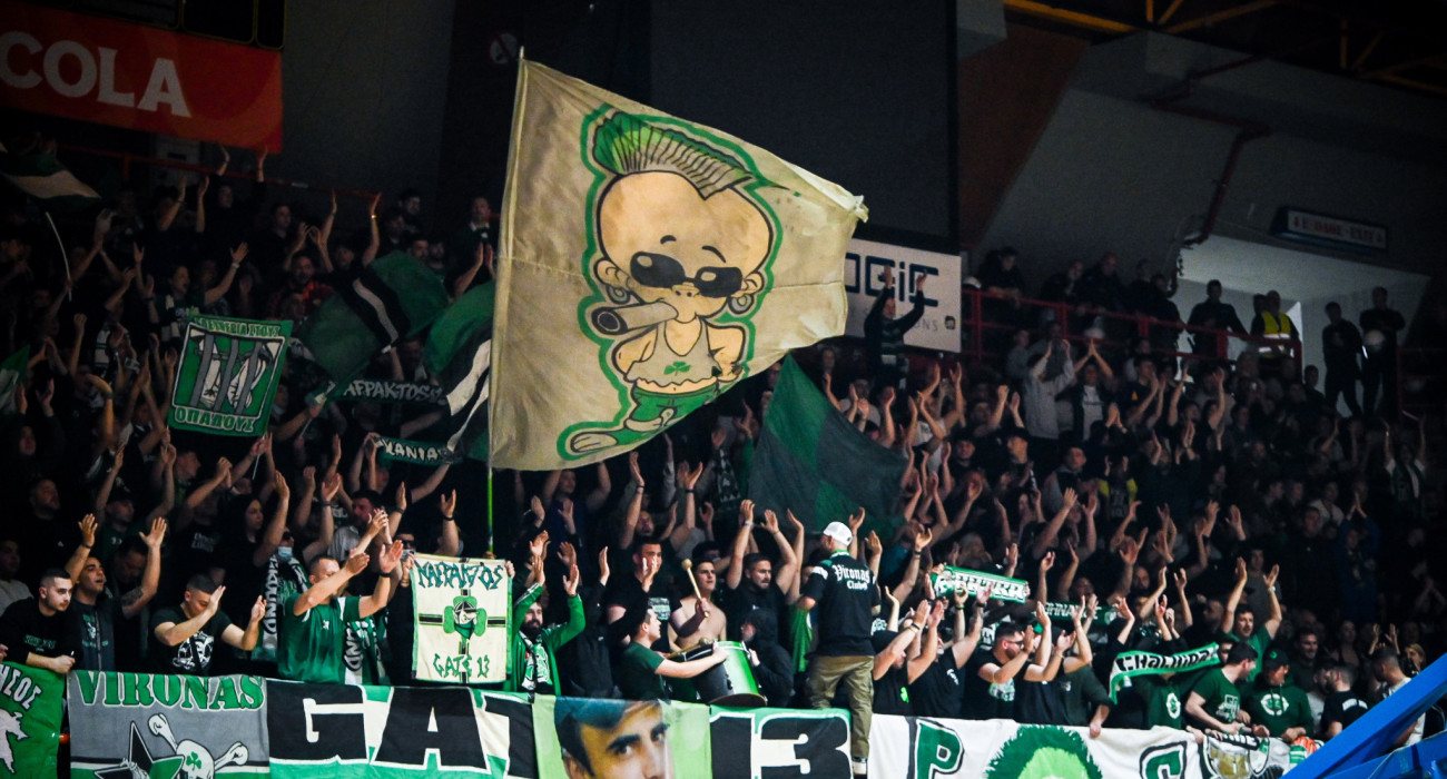 Δυναμική παρουσία των φίλων του Παναθηναϊκού στην Πάτρα, Πηγή: Eurokinissi