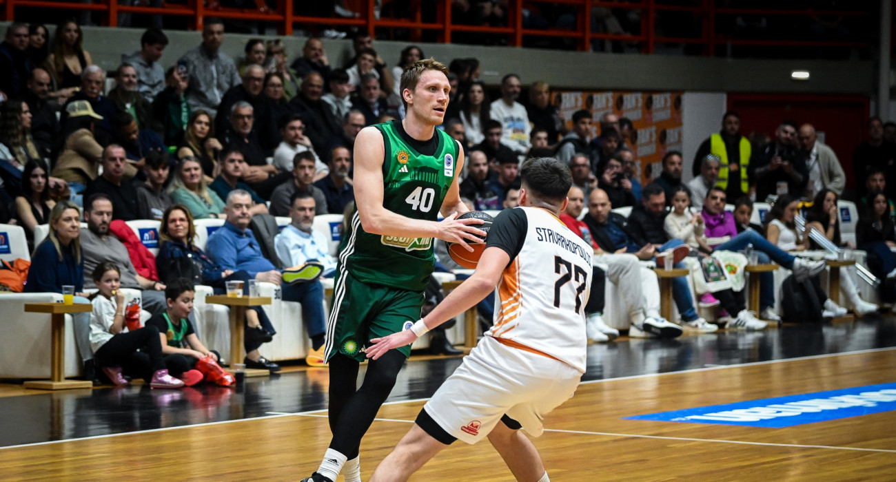 Ο Μάριους Γκριγκόνις, εκ των κορυφαίων του Παναθηναϊκο΄ύ στο παιχνίδι με τον Προμηθέα, Πηγή: Eurokinissi