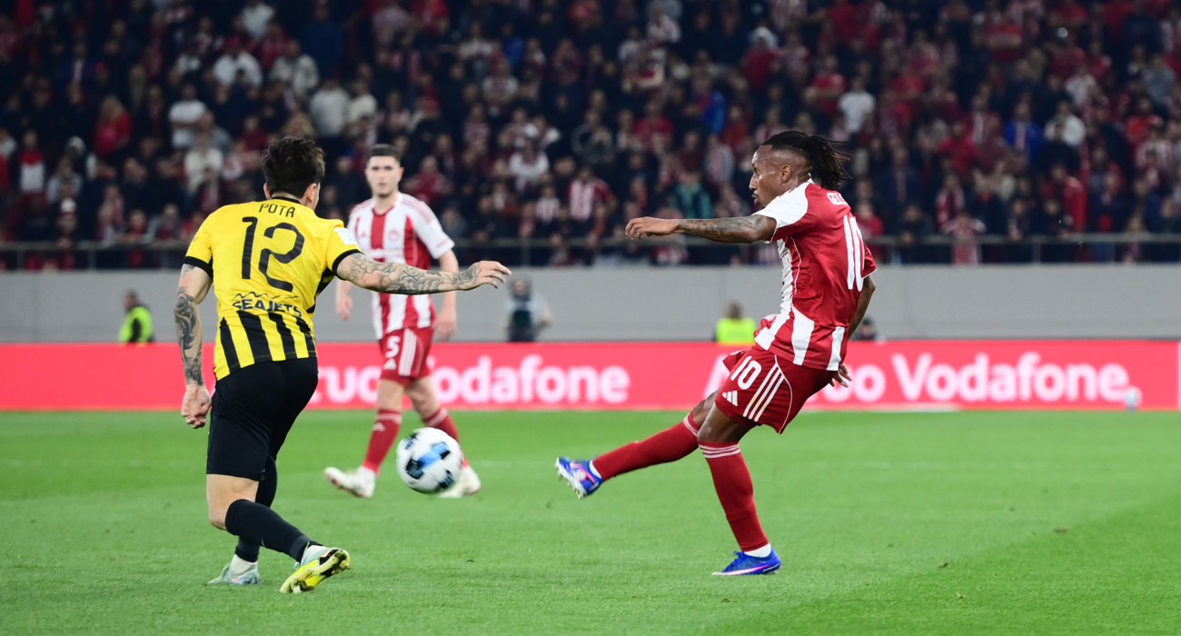 Στιγμιότυπο από την αναμέτρηση Ολυμπιακός - ΑΕΚ 0-1 / Πηγή: Eurokinissi