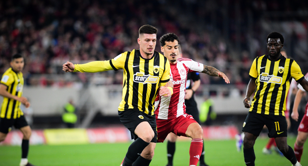 Στιγμιότυπο από την αναμέτρηση Ολυμπιακός - ΑΕΚ 0-1 / Πηγή: Eurokinissi