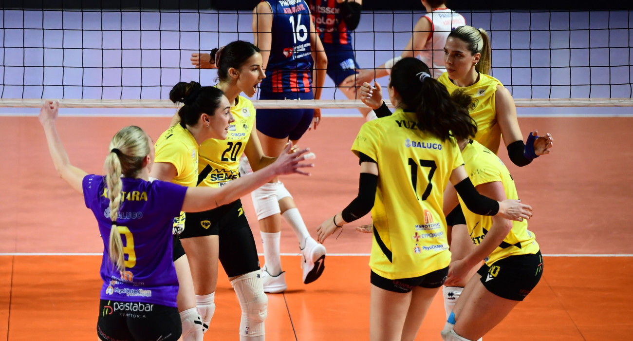 Οι παίκτριες της ΑΕΚ πανηγυρίζουν / Πηγή: Eurokinissi