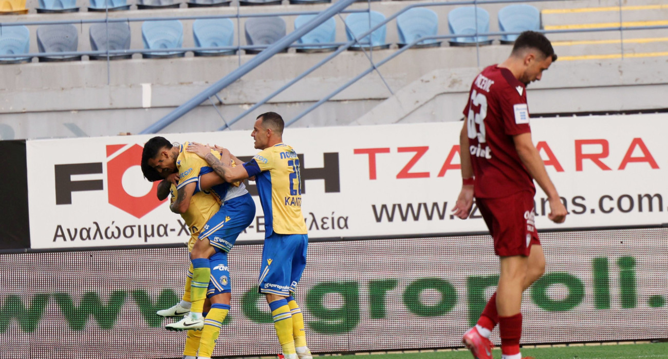 Στιγμιότυπο από το παιχνίδι Αστέρας AKTOR - ΑΕΛ Novibet / Πηγή: Intime